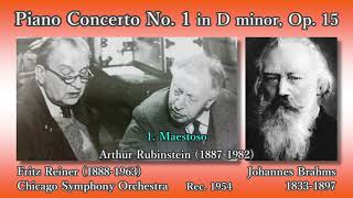 Brahms: Piano Concerto No. 1, Rubinstein & Reiner (1954