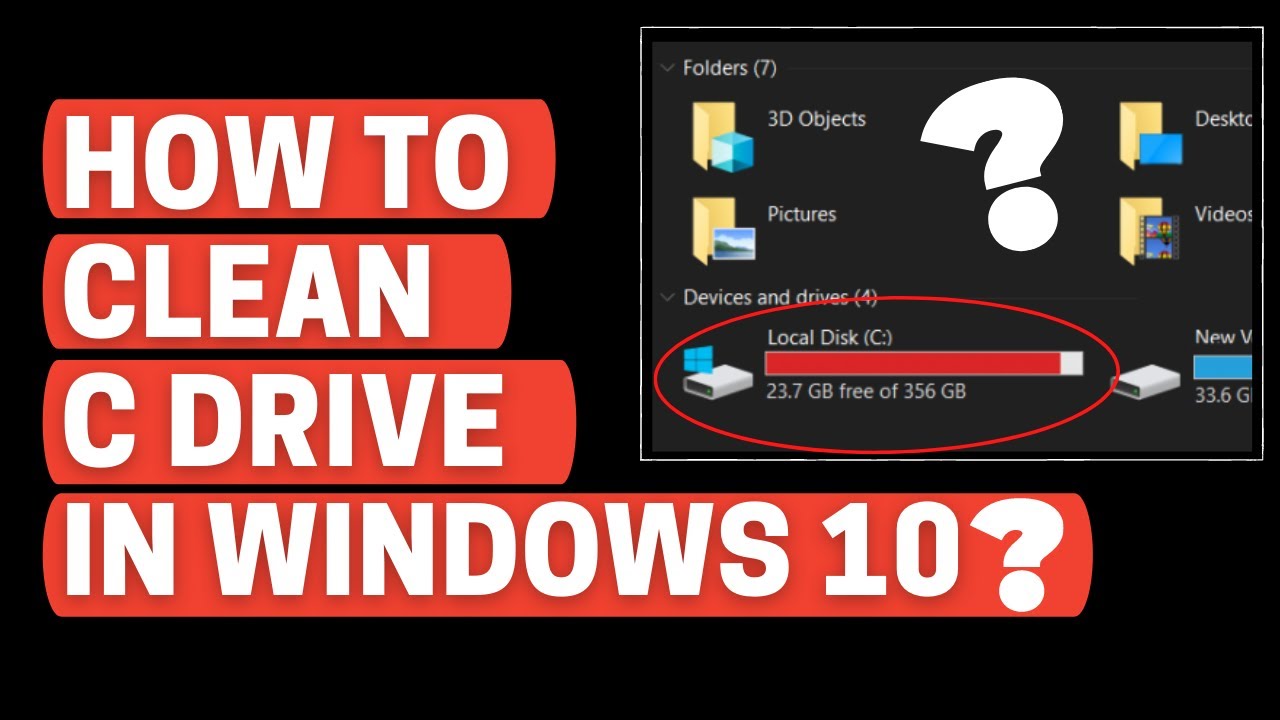 How to clean C Drive in Windows 10? | Freeup some space - YouTube
