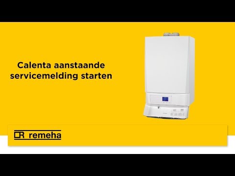 Remeha Calenta aanstaande servicemelding starten