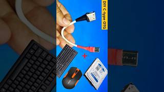 How to Make C-Type OTG Cable-Connector From Old USB Data Cable #zaferyildiz #short #shorts #led
