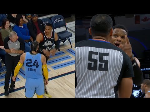 Russell Westbrook has words for Dillon Brooks then gets fan ejected vs Grizzlies