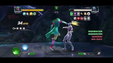 MCoC Viv Vision vs White Tiger on node 5 (provocateur, ebb flow knock down, right back at it)