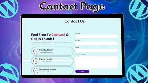 "How to Create a Contact Us Page in WordPress | Elementor Tutorial for Beginners (2025)"