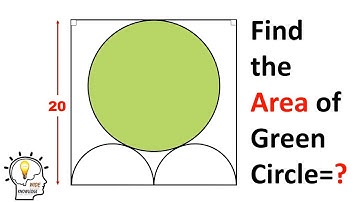 Find AREA of Green Shaded Circle inscribed in a Square | Math Olympiad Geometry Problem