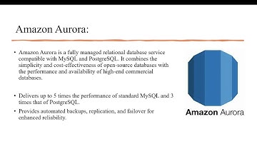AWS Database Service ( Relational Database service (RDS), Aurora & ElastiCache)
