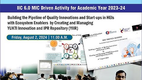 Creating and Managing YUKTI Innovation and IPR Repository YIIR in HEIs