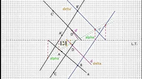 Monge (Descriptive) Geometry: finding the distance between two lines