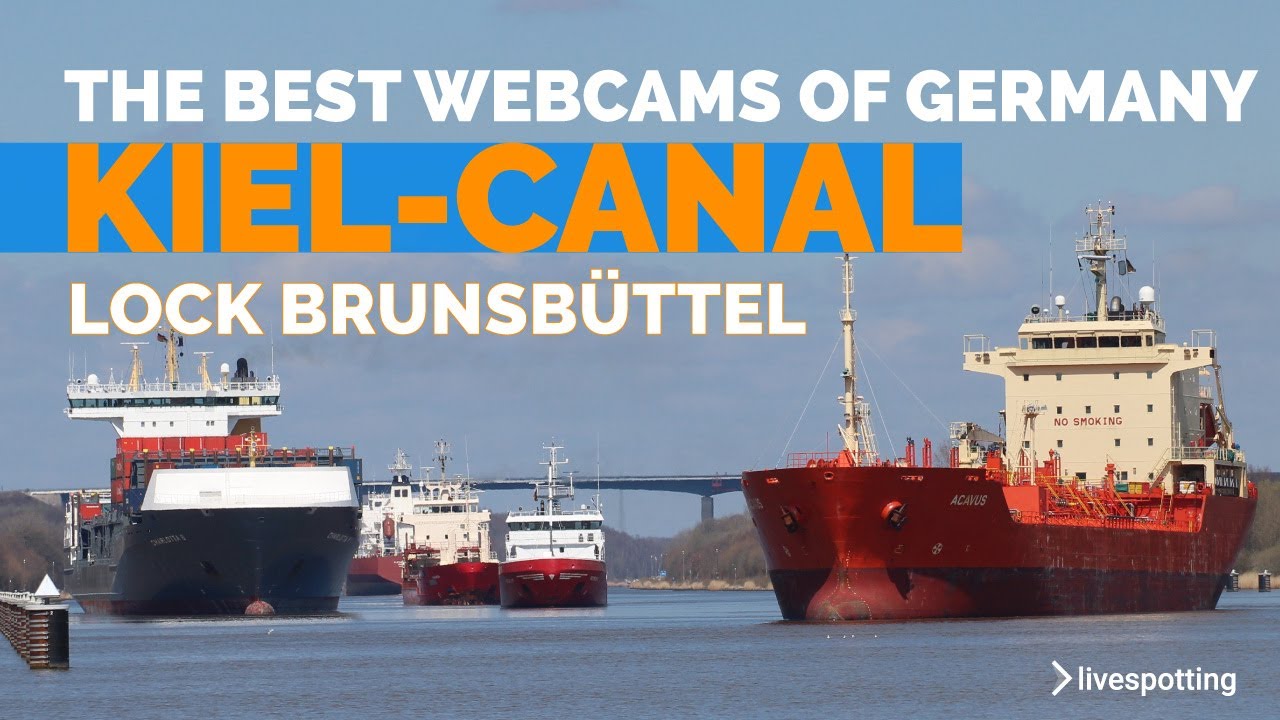 Live Webcam Views from the Kiel Canal Locks, Gateway to the Seas in Germany at the Baltic Sea