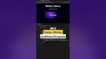 Day 8 useMotionTemplate in Framer Motion  #framermotion #reactjs #animation #coding #webdev #ui