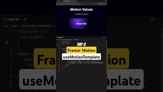 Day 8 useMotionTemplate in Framer Motion  #framermotion #reactjs #animation #coding #webdev #ui