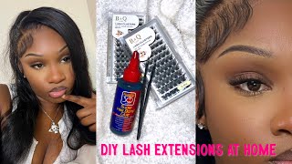 DIY Lash Extensions at Home ft. B&Q Lash Clusters | Amazon