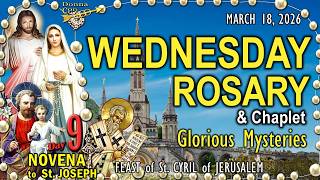 Wednesday Rosary Today U0026 Chaplet  Glorious Mysteries Holy Rosary Catholic Day 9 St Joseph Novena