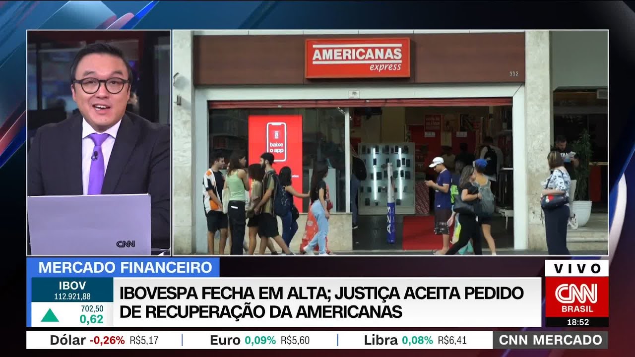 CNN MERCADO: Ibovespa fecha em alta; Justiça aceita pedido de recuperação da Americanas | 19/01/2023