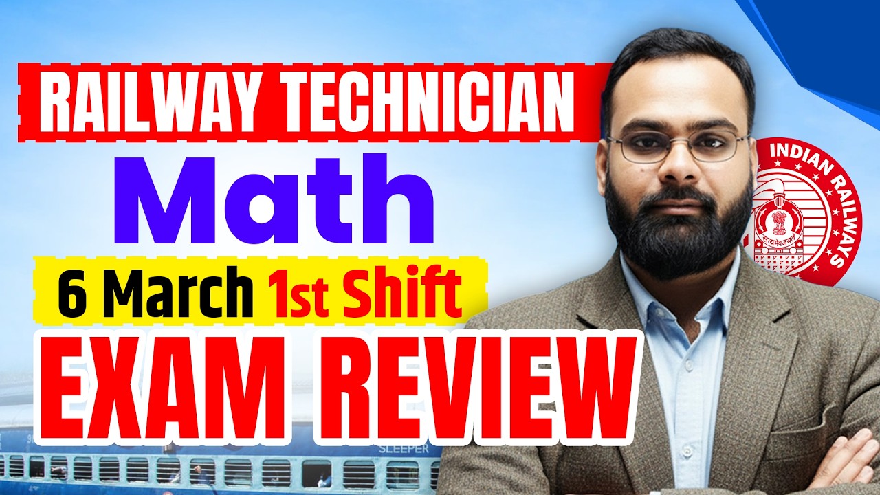 Technician Math Railway Technician Math Exam Review 6 March 1st Shift - YouTube