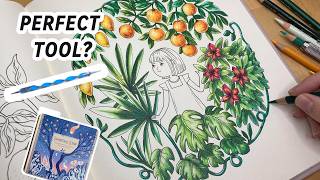 Colouring tutorial Shooting Star | watercolor pencils + Prismacolor | Maria Trolle | Part 2