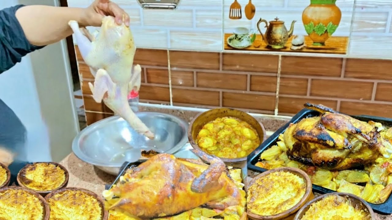 الفراخ البلدى العتاقى على الشوايه وازاى تطلعيها دايبه وأطرى م البكارى 