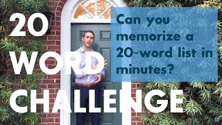 The 20 Word Challenge - with World Memory Champion Alex Mullen