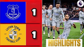 Luton Town vs Everton (1-1) Highlights | Premier League 2024 | Adebayo Goals | Calvert-Lewin Goal