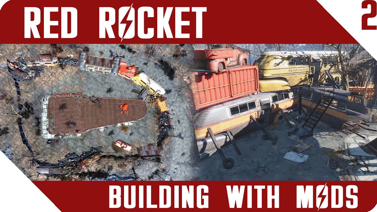 FALLOUT 4 | Walling up Red Rocket! | Building With Mods - YouTube