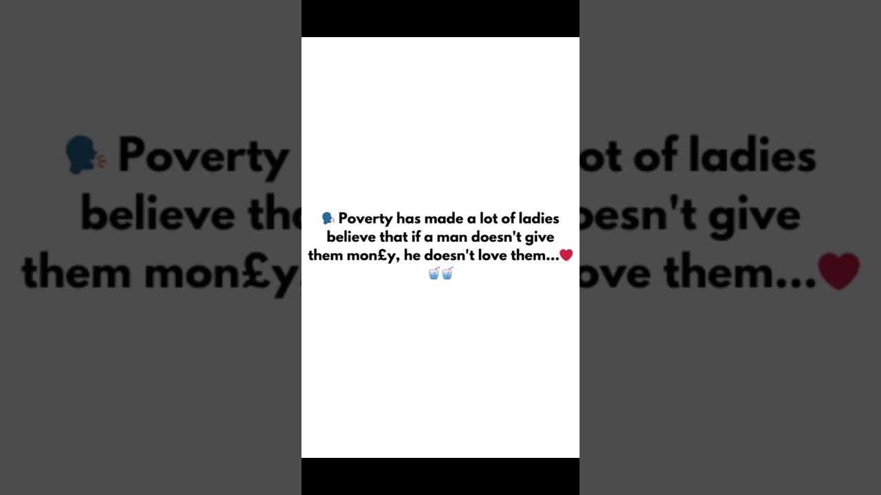 Poverty is a Curse You Can Break