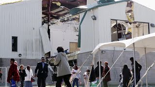 Church service continues in rubble after tornado