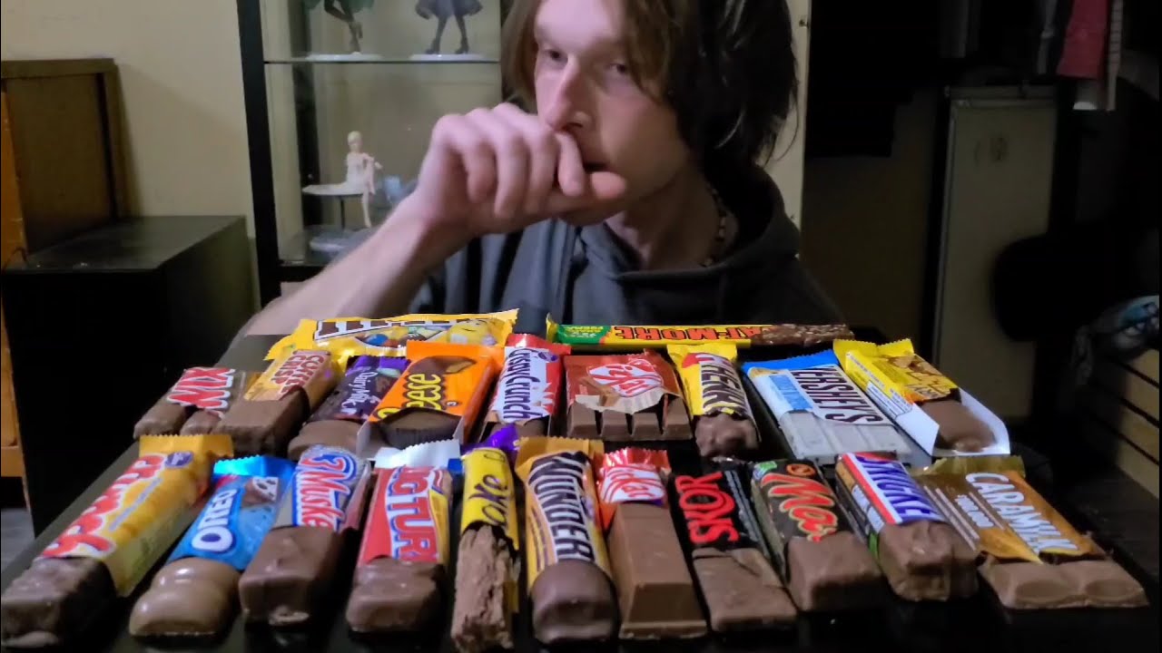 ASMR CHOCOLATE BAR PARTY MUKBANG | (Almost) No Talking, Eating Sounds