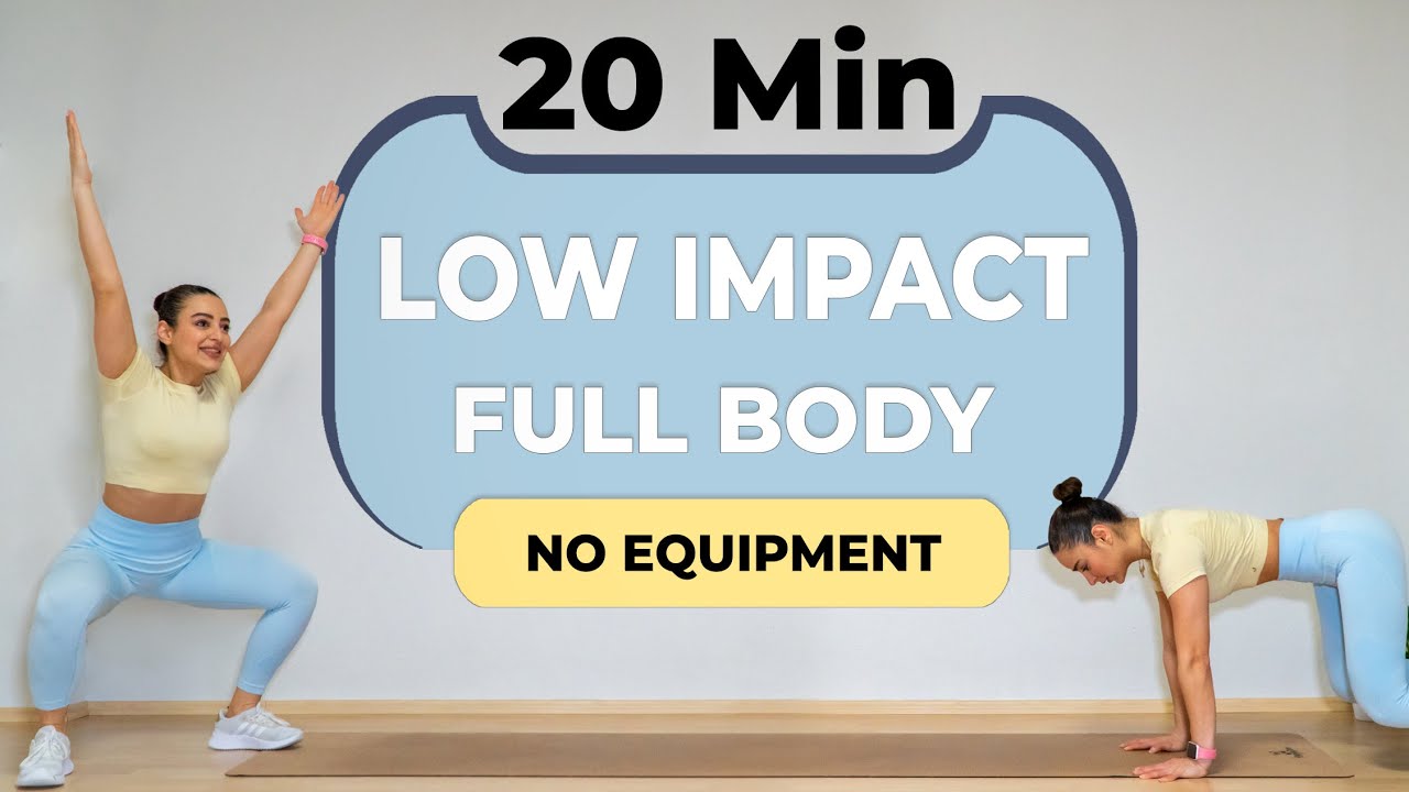 20 MINUTE LOW IMPACT FULL BODY WORKOUT - NO EQUIPMENT - NO REPEAT ...