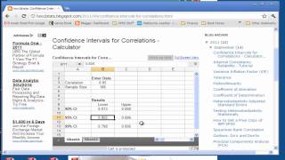 Correlation Confidence Intervals - Web Calculator