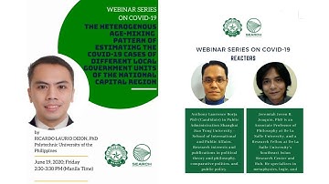 The Heterogeneous Age-Mixing Pattern of Estimating the Covid-19 Cases – SEARCH Webinar