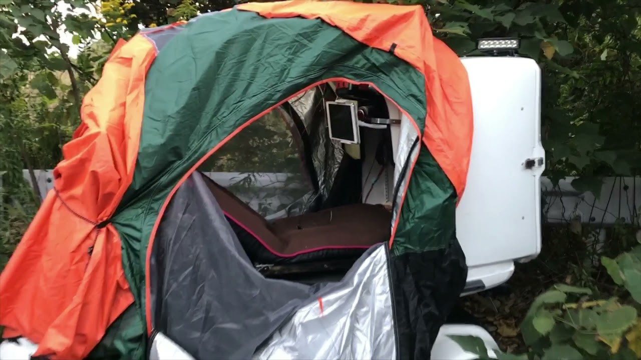 ホンダジャイロキャノピーをキャンピングカーに変えました…。I changed the Honda Gyro canopy to a camping car...