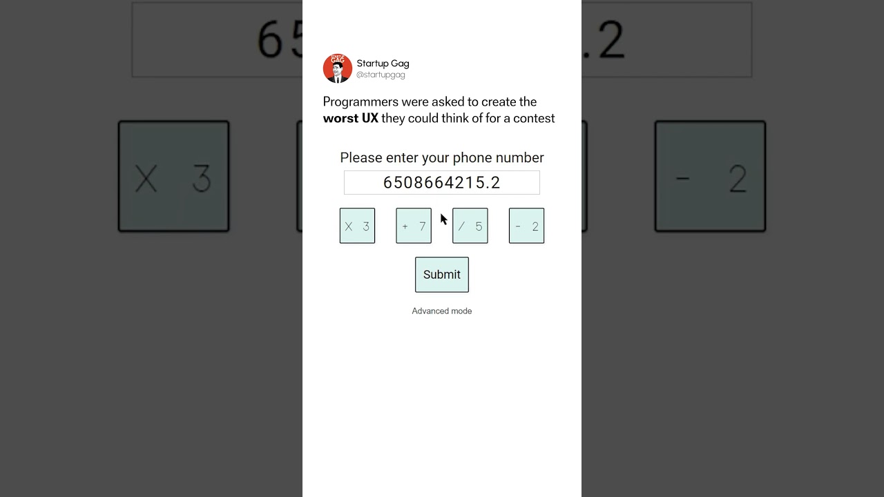 Programmers were asked to create the WORST UX ever