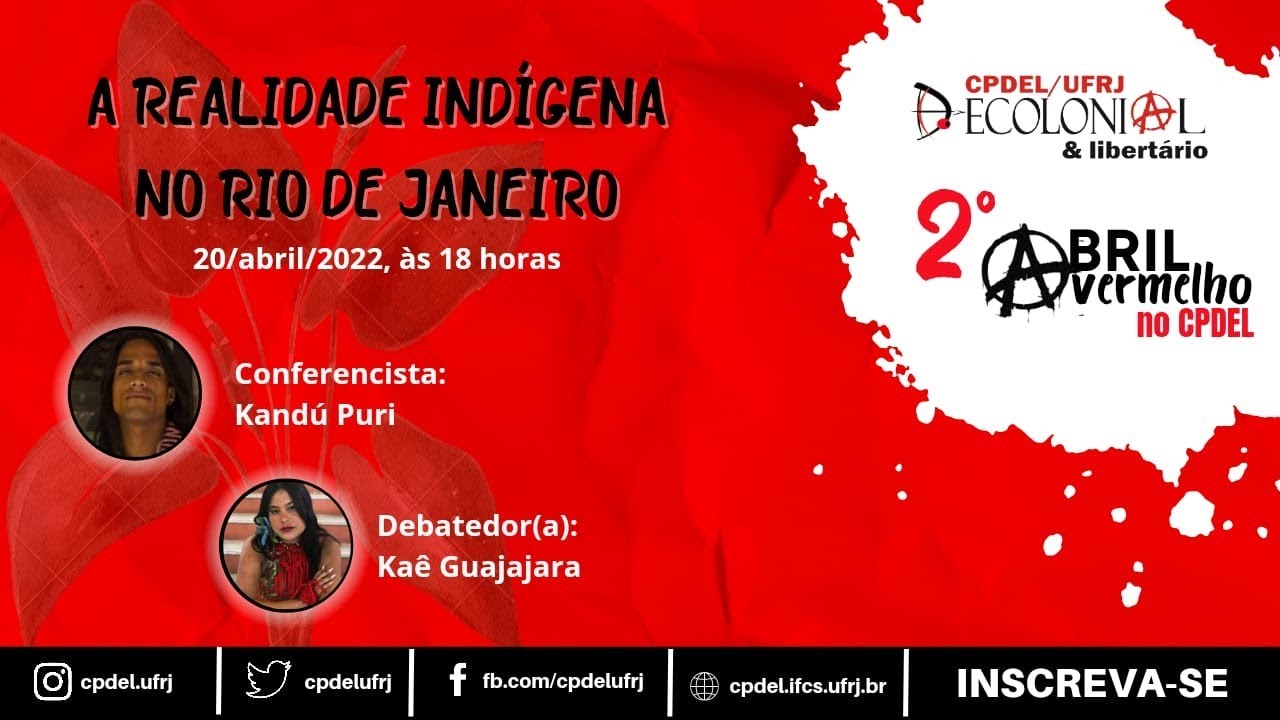 Conferência: A realidade indígena no Rio de Janeiro com Kandú Puri e Kaê Guajajara