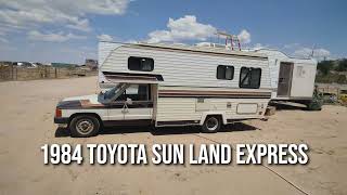 DRIVING a 1984 Toyota Sun Land Express Motorhome FOR SALE in Midland, Texas