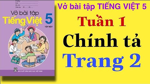 Vở bài tập tiếng việt tập 1 trang 2 năm 2024