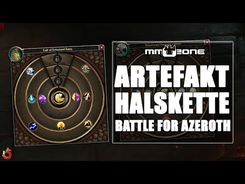 WoW Battle for Azeroth Artefakt-Halskette - Das Herz von Azeroth (BlizzCon 2017) - In WoW Battle for Azeroth haben wir statt einer Artefaktwaffe eine Artefakt-Halskette. Diese kann insgesamt drei Rüstungsteile verstärken.