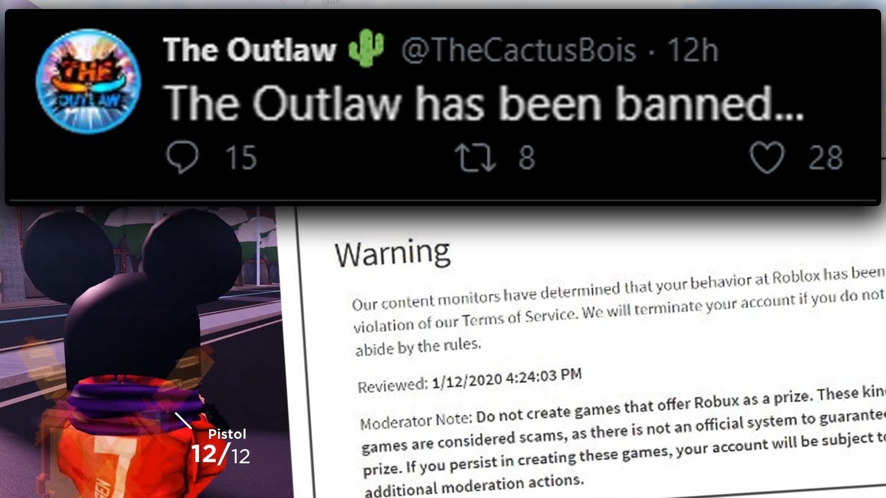 Jailbreak Copy Banned For Stealing Code Roblox The Outlaw Youtube - code realkreek on twitter on the topic of roblox and