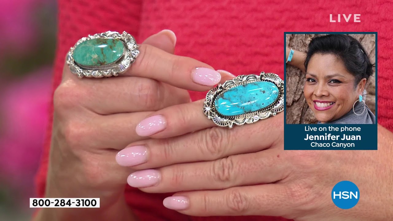 Chaco Canyon Sterling Silver Navajo Kingman Turquoise Ri... - YouTube