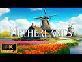 FLYING OVER NETHERLANDS (4K Video UHD) - Relaxing Music With Beautiful Nature Film For Stress Relief