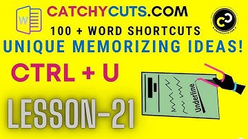 Easy Word keyboard shortcuts Memorizing Ideas !. Ctrl + U