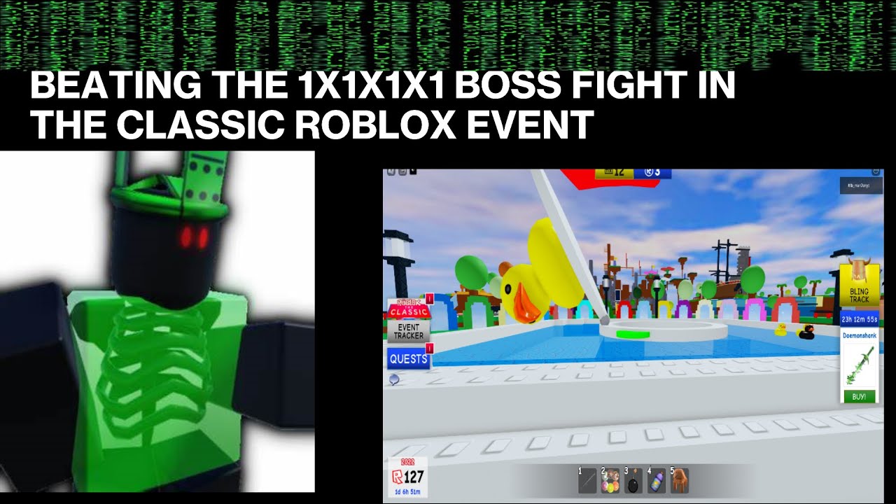 BEATING THE 1X1X1X1 BOSS (roblox the classic event) - YouTube