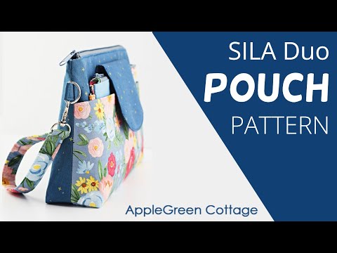 Zipper Pouch Tutorial - With A Free Template - AppleGreen Cottage
