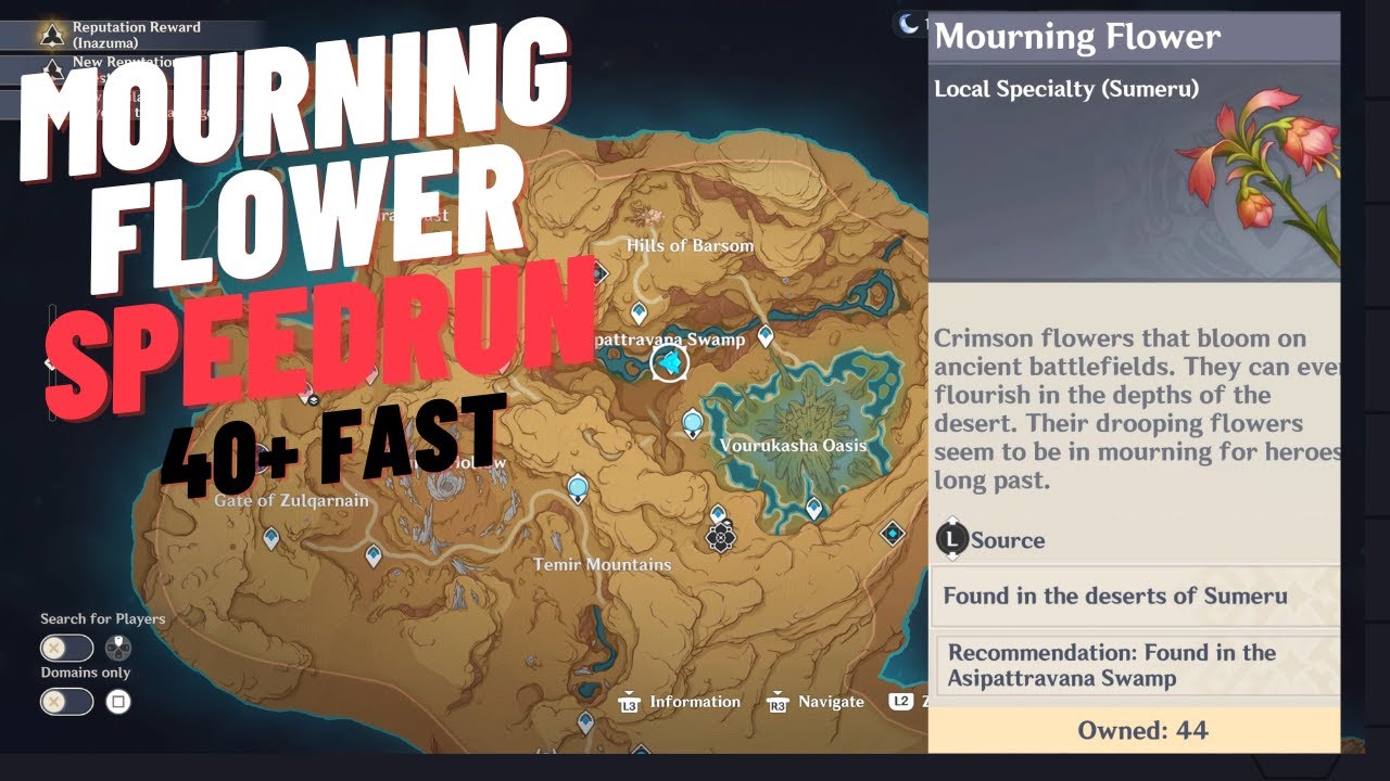 Mourning Flower Locations Quick Guide (Fast Farming) YouTube