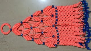 Macrame Keyholder with Double Pouch Mobile Holder screenshot 4