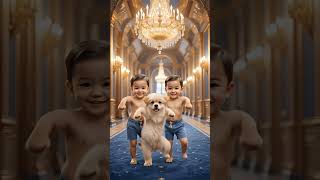 Royal Twin Babies Dancing With Their Fluffy Puppy Cutest Dance Video Ever