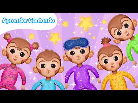 Five Little Monkeys Jumping on the Bed 🐒 Songs to Learn to Count | Learn by Singing