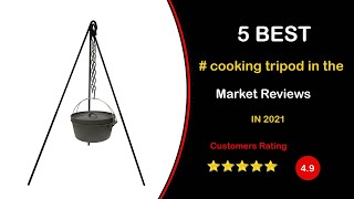 Diliboz Campfire Tripod for Dutch Oven - Camping Tripod for Cooking - Campfire Cooking Stand - Cooking Tripod - Open Fire Tripod Grill for Cooking in