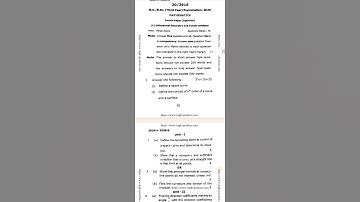 Differential geometry and tensor analysis | B.Sc 3rd Year Maths Previous years question papers📄
