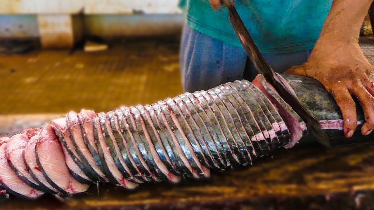 Live King Fish Cutting | An Amazing Knife Skills | STREET FOOD