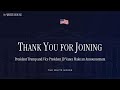 President Trump and Vice President JD Vance Make an Announcement