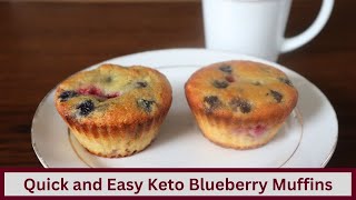 Quick and Easy Keto Blueberry Muffins (Nut Free and Gluten Free)
